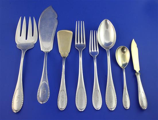 A Quantity of German 800 standard silver cutlery, weighable silver 54 oz